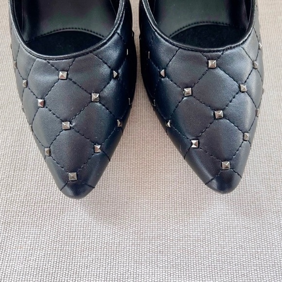 VENALi 8.5 Leather Rock Studded Stiletto Heels - Picture 5 of 13
